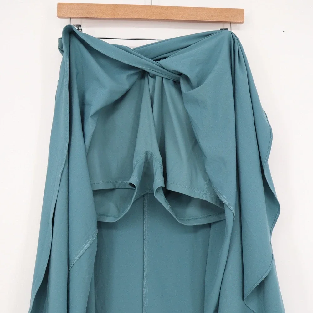 Women's Teal High-Low Ruffle Skirt